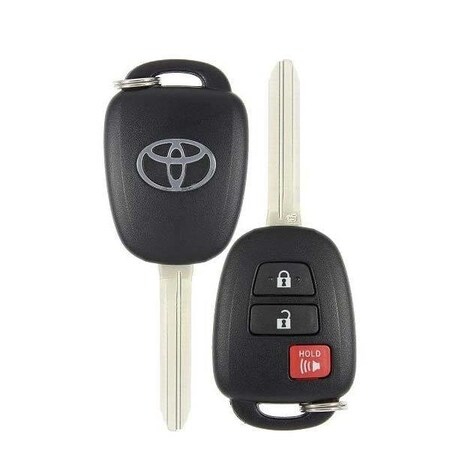 Oem REF: 2012 - 2017 Toyota Prius C / 3-Button Remote Head Key / PN: 89070-52F60 / HQ12BDM (G Chip RHK-TOY091